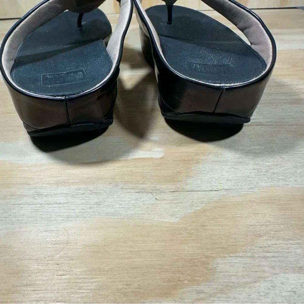 Fitflop Black Platform Sandals Women’s Size 9